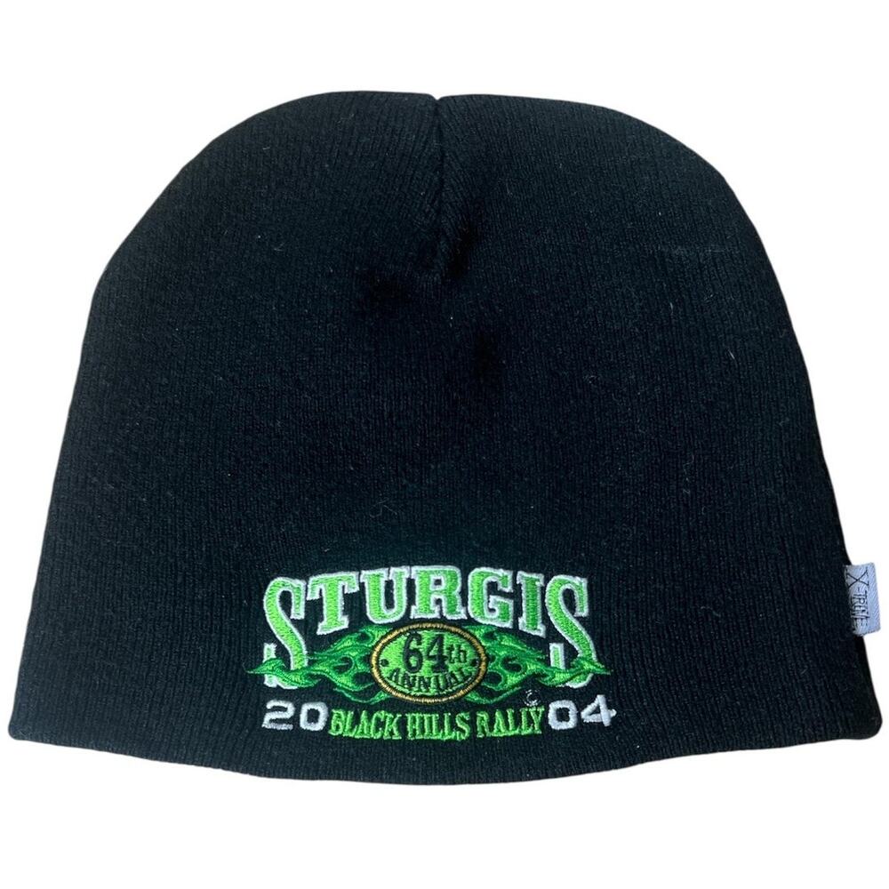 Vintage Xtreme Sturgis Beanie Hat Mens One Size Black 2004 Black Hills Rally